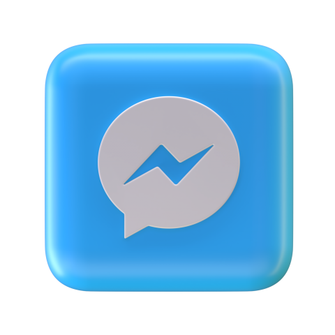 Facebook Messenger 3D Logo - 3D image