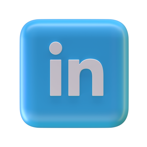 Linkedin 3D logo - 3D image