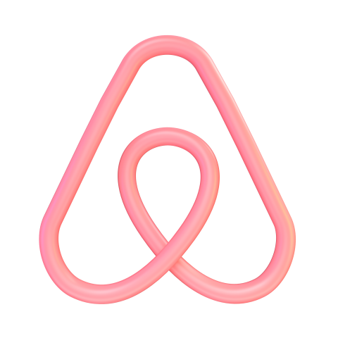 Airbnb icon without background - 3D image