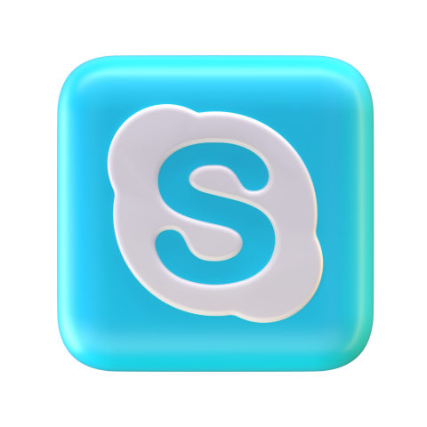 Skype 3D logo - 3D image