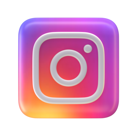 Instagram 3D logo - 3D image