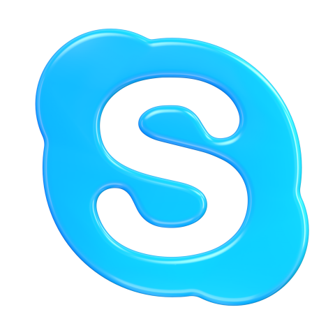 Skype icon without background - 3D image