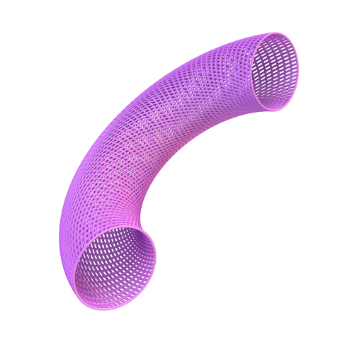 Half round pipe - 3D image