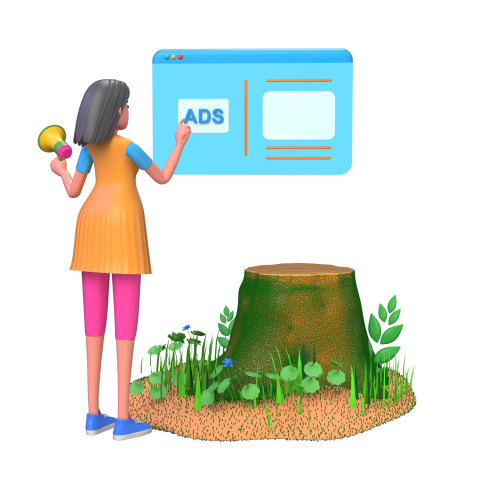 Online Ads - 3D image