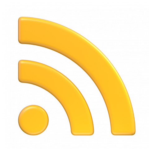 Rss Reader icon without background - 3D image