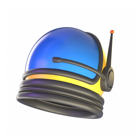 Astronaut Helmet - 3D image