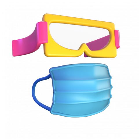 Safety Goggles - 3D image