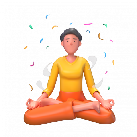 Meditation - 3D image