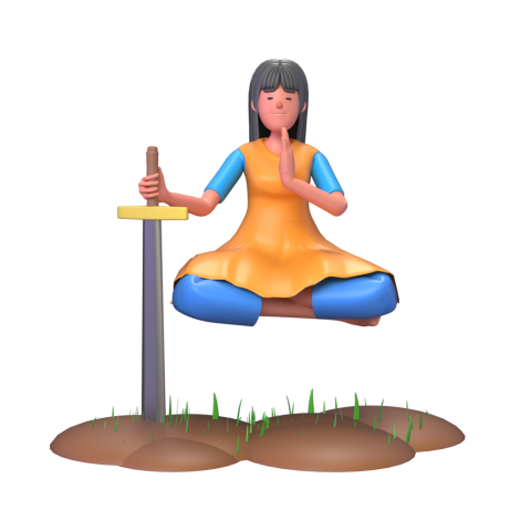 Meditation - 3D image
